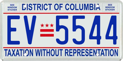 DC license plate EV5544