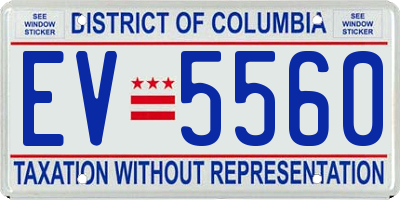 DC license plate EV5560