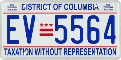 DC license plate EV5564