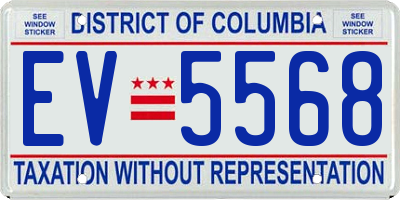 DC license plate EV5568