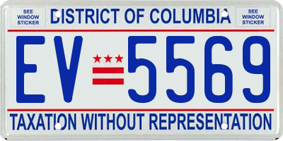 DC license plate EV5569