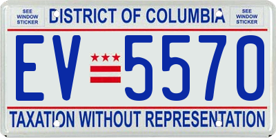 DC license plate EV5570