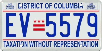 DC license plate EV5579