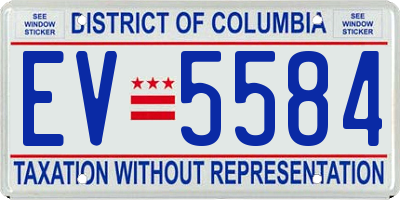 DC license plate EV5584