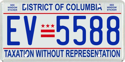 DC license plate EV5588