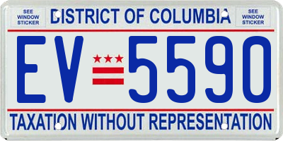 DC license plate EV5590