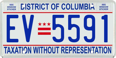 DC license plate EV5591