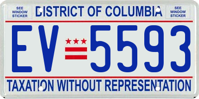 DC license plate EV5593