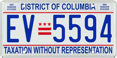 DC license plate EV5594