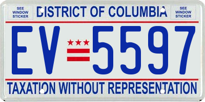 DC license plate EV5597