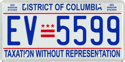 DC license plate EV5599