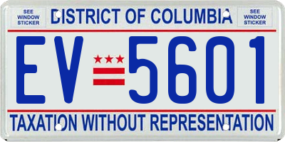 DC license plate EV5601