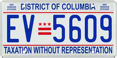 DC license plate EV5609