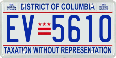 DC license plate EV5610