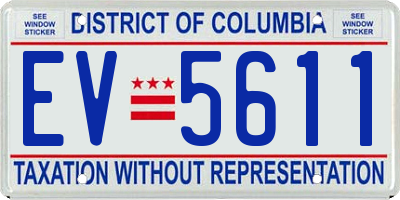 DC license plate EV5611