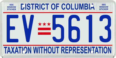 DC license plate EV5613