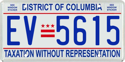 DC license plate EV5615