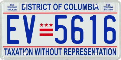 DC license plate EV5616