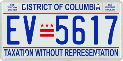 DC license plate EV5617