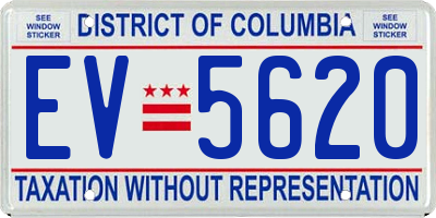 DC license plate EV5620