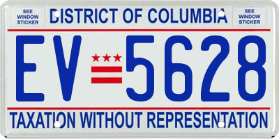 DC license plate EV5628