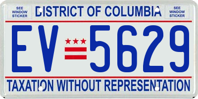 DC license plate EV5629