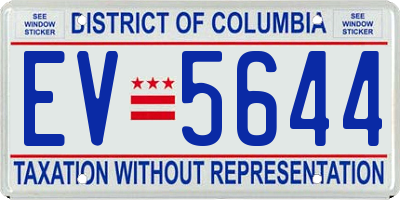 DC license plate EV5644
