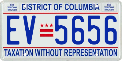DC license plate EV5656