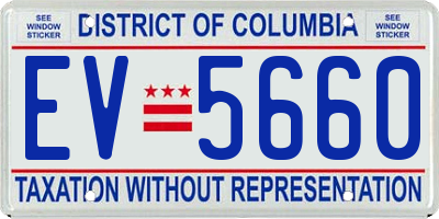 DC license plate EV5660