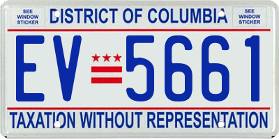 DC license plate EV5661
