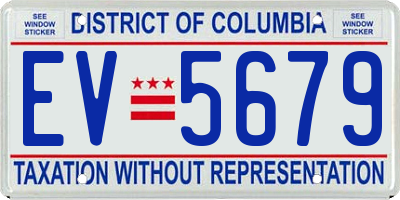 DC license plate EV5679