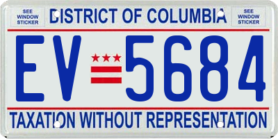 DC license plate EV5684