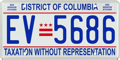 DC license plate EV5686