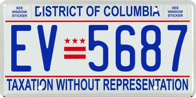 DC license plate EV5687