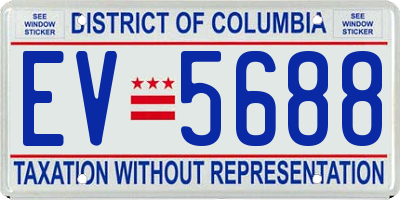 DC license plate EV5688