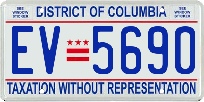 DC license plate EV5690