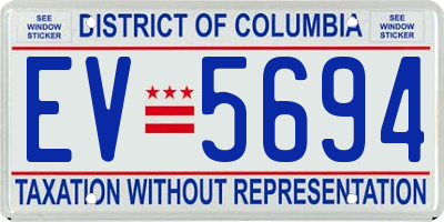 DC license plate EV5694