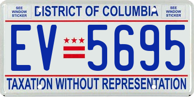 DC license plate EV5695