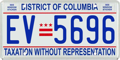 DC license plate EV5696