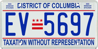 DC license plate EV5697