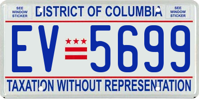 DC license plate EV5699