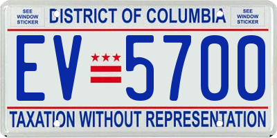 DC license plate EV5700