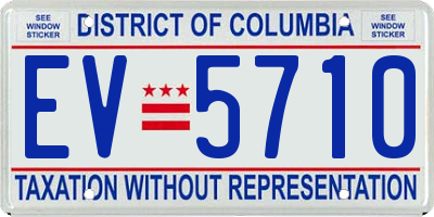 DC license plate EV5710