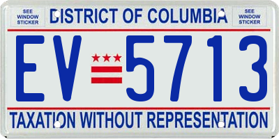 DC license plate EV5713