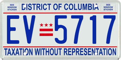 DC license plate EV5717
