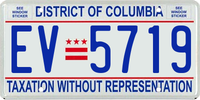 DC license plate EV5719