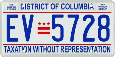 DC license plate EV5728