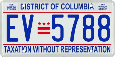 DC license plate EV5788