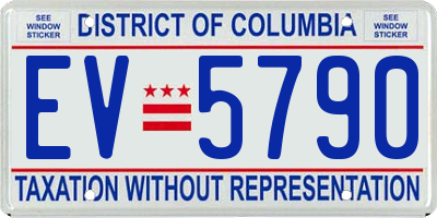 DC license plate EV5790