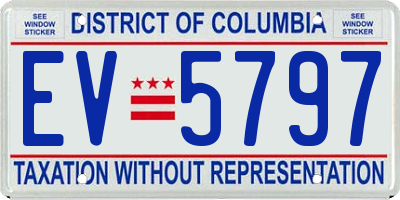 DC license plate EV5797